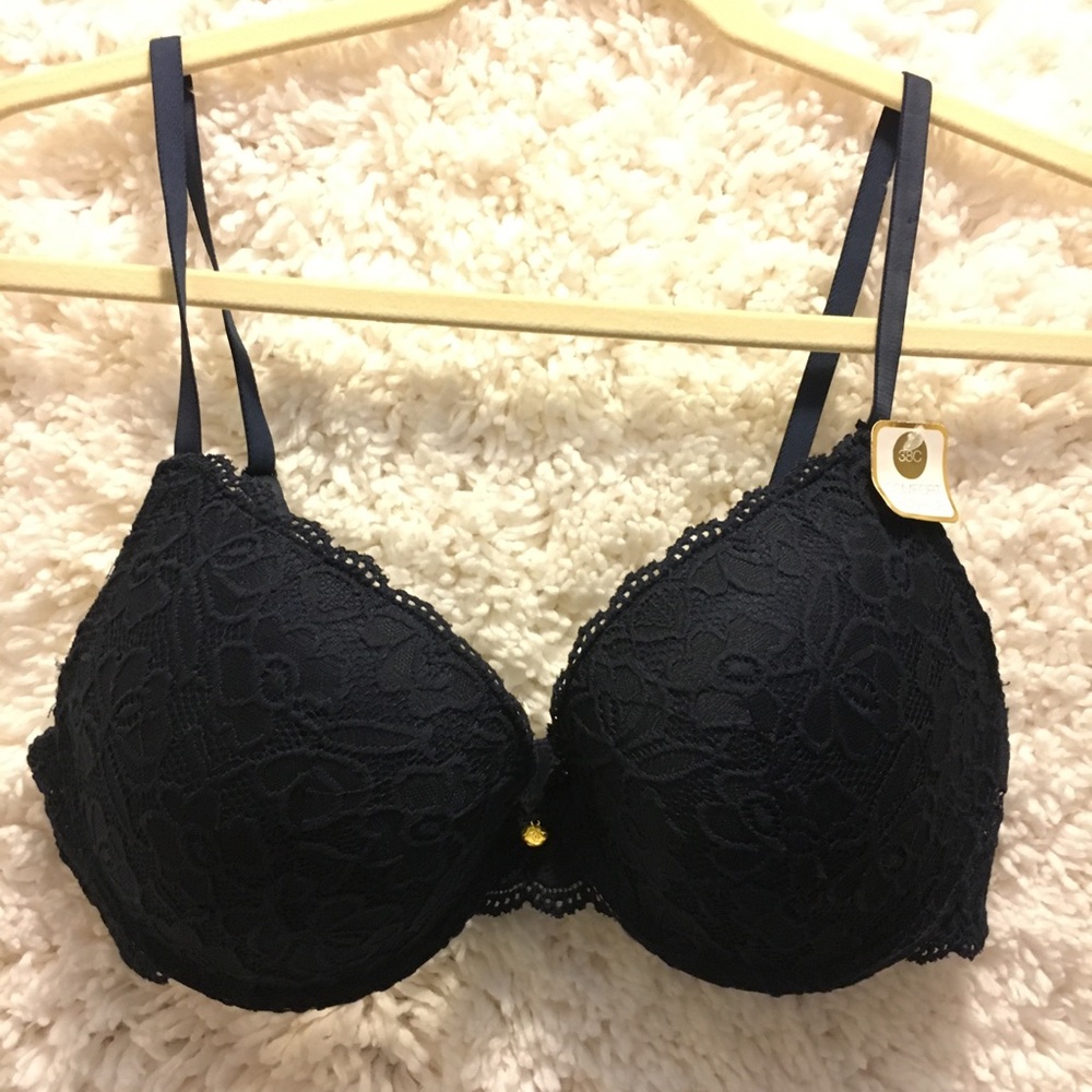 🆕Adrienne Vittadini, Navy Blue Bra Size: 38C